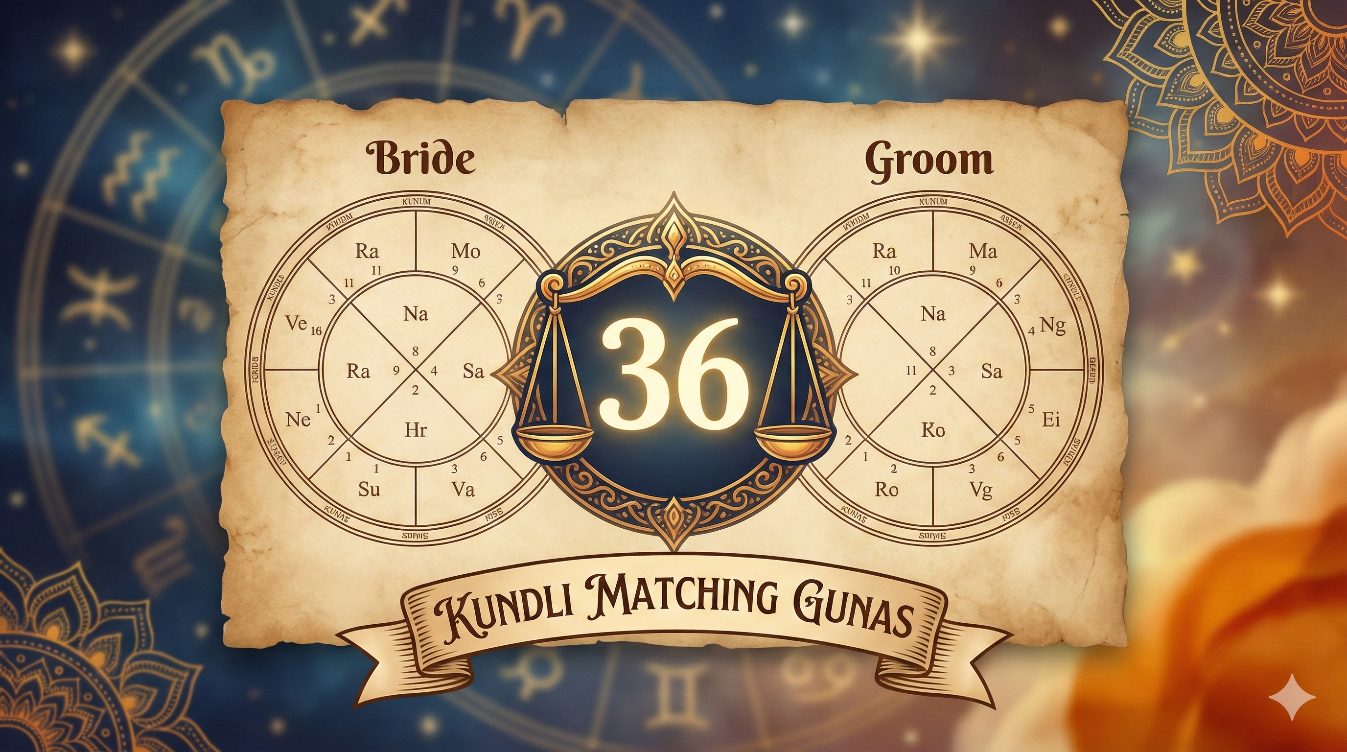 What Are 36 Gunas in Marriage Matching? Meaning of Varna, Nadi, Bhakoot & More cover
